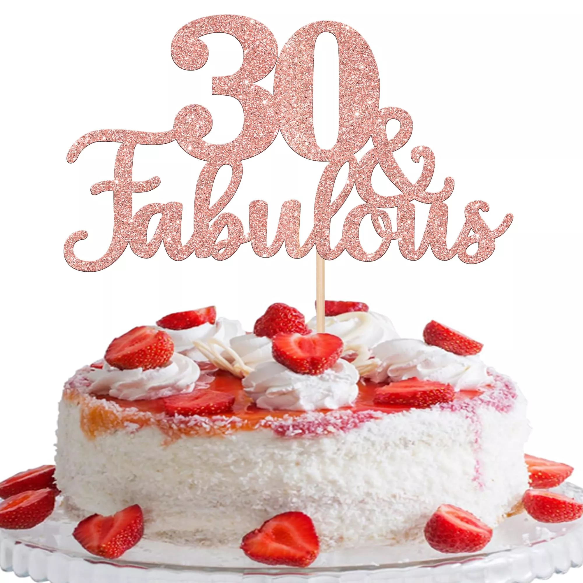 1-pcs-30-fabulous-cake-topper-glitter-thirty-fabulous-cake-toppe 1 Pcs 30 & Fabulous Cake Topper Glitter Thirty And Fabulous Cake Toppe
