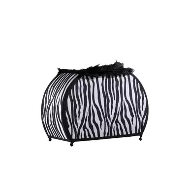 12-black-white-funky-zebra-pattern-novelty-table-lamp 12" Black And White Funky Zebra Pattern Novelty Table Lamp