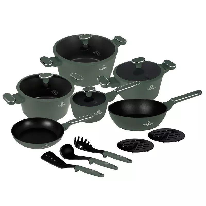 15-pcs-cookware-set-berlinger-haus-matte-green 15 pcs cookware set Berlinger Haus Matte Green