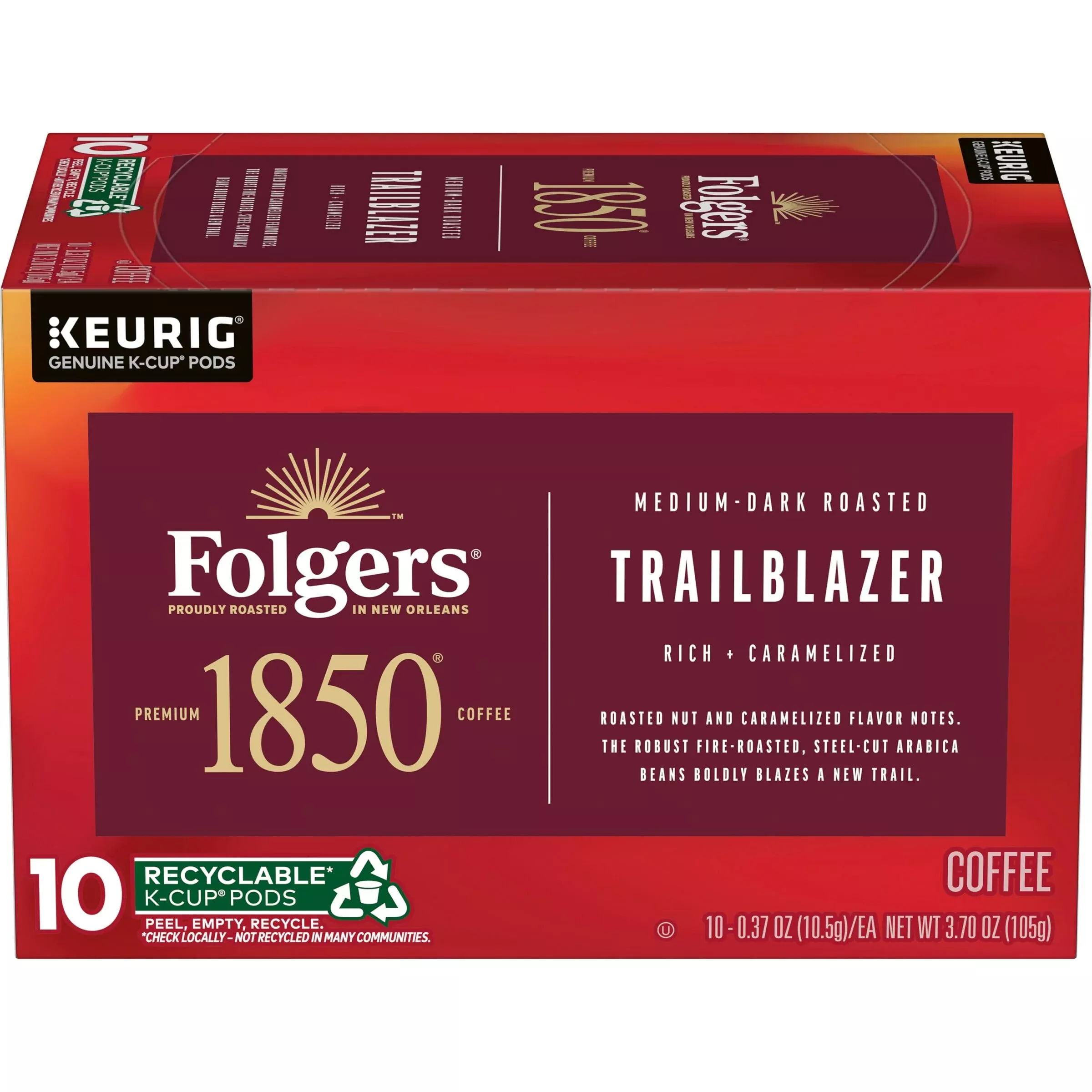 1850-by-folgers-trailblazer-medium-dark-roast-coffee-10-keurig-k-cup-pods 1850 By Folgers Trailblazer Medium Dark Roast Coffee, 10 Keurig K-Cup Pods