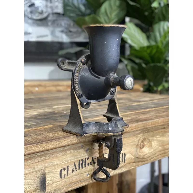 1880s No. 1 Small Spong & Co Ltd Bench Mounted Hand Grinder