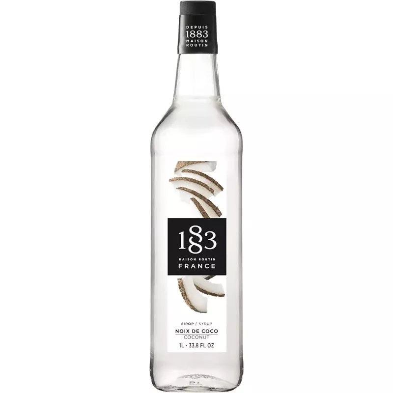 1883-maison-routin-coconut-syrup-glass-1-liter 1883 Maison Routin Coconut Syrup Glass, 1 Liter