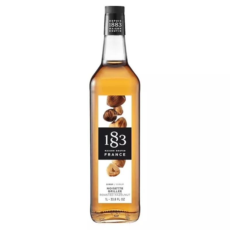 1883-maison-routin-roasted-hazelnut-syrup-glass-1-liter 1883 Maison Routin Roasted Hazelnut Syrup Glass, 1 Liter