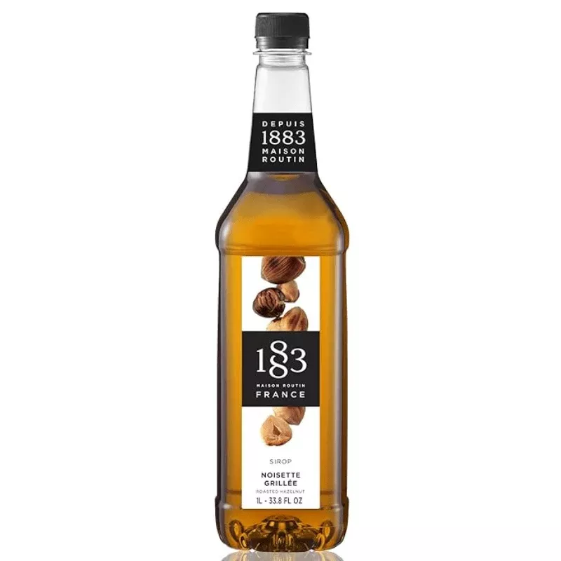 1883-maison-routin-roasted-hazelnut-syrup-plastic-1-liter 1883 Maison Routin Roasted Hazelnut Syrup Plastic, 1 Liter