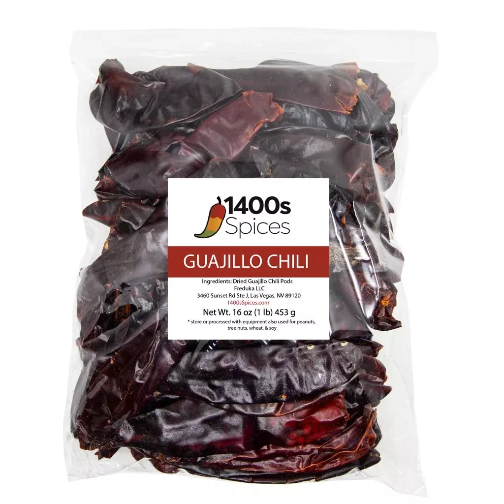 1lb-guajillo-stemless-chile-food-service-size-whole-dried-red-chile-seco-mexican 1Lb Guajillo Stemless Chile Food Service Size, Whole Dried Red Chile Seco Mexican Peppers, Chiles Descolados, Versatile Mexican