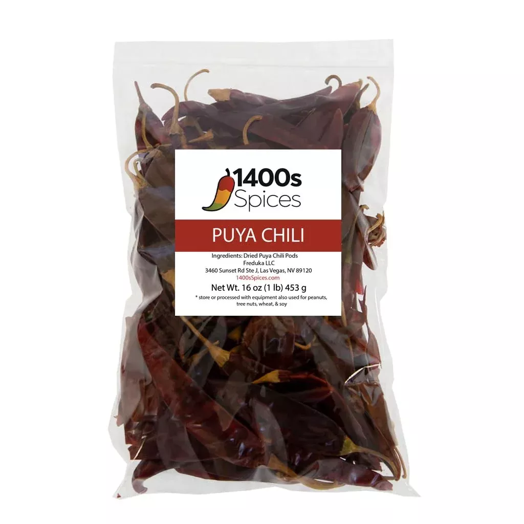 1lb-puya-dried-whole-chile-peppers-pulla-chili-seco-pods-by-1400s-spices 1Lb Puya Dried Whole Chile Peppers, Pulla Chili Seco Pods By 1400S Spices