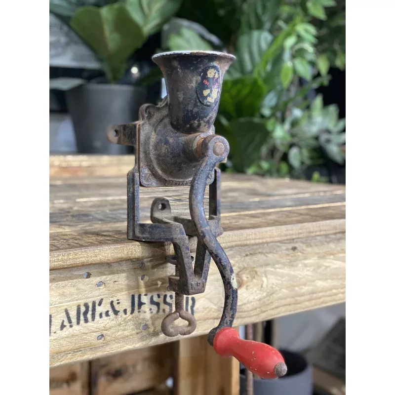 #24 1900s Beatrice Bench Top Hand Coffee Grinder