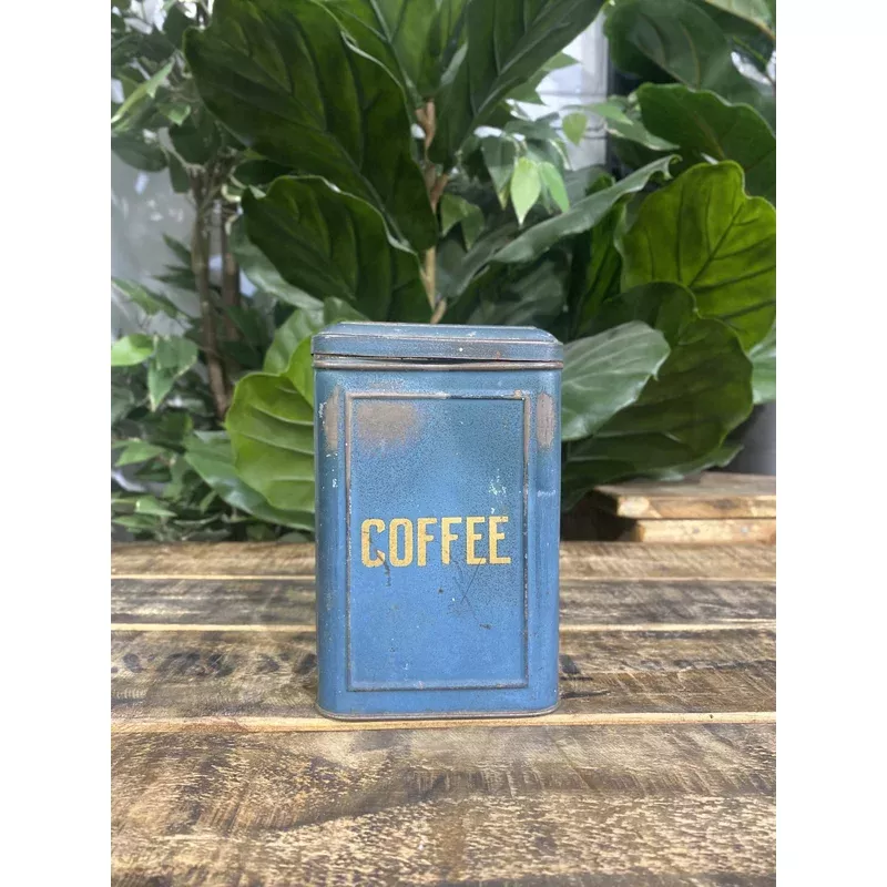 #256 1950s Blue Antique Coffee Tin