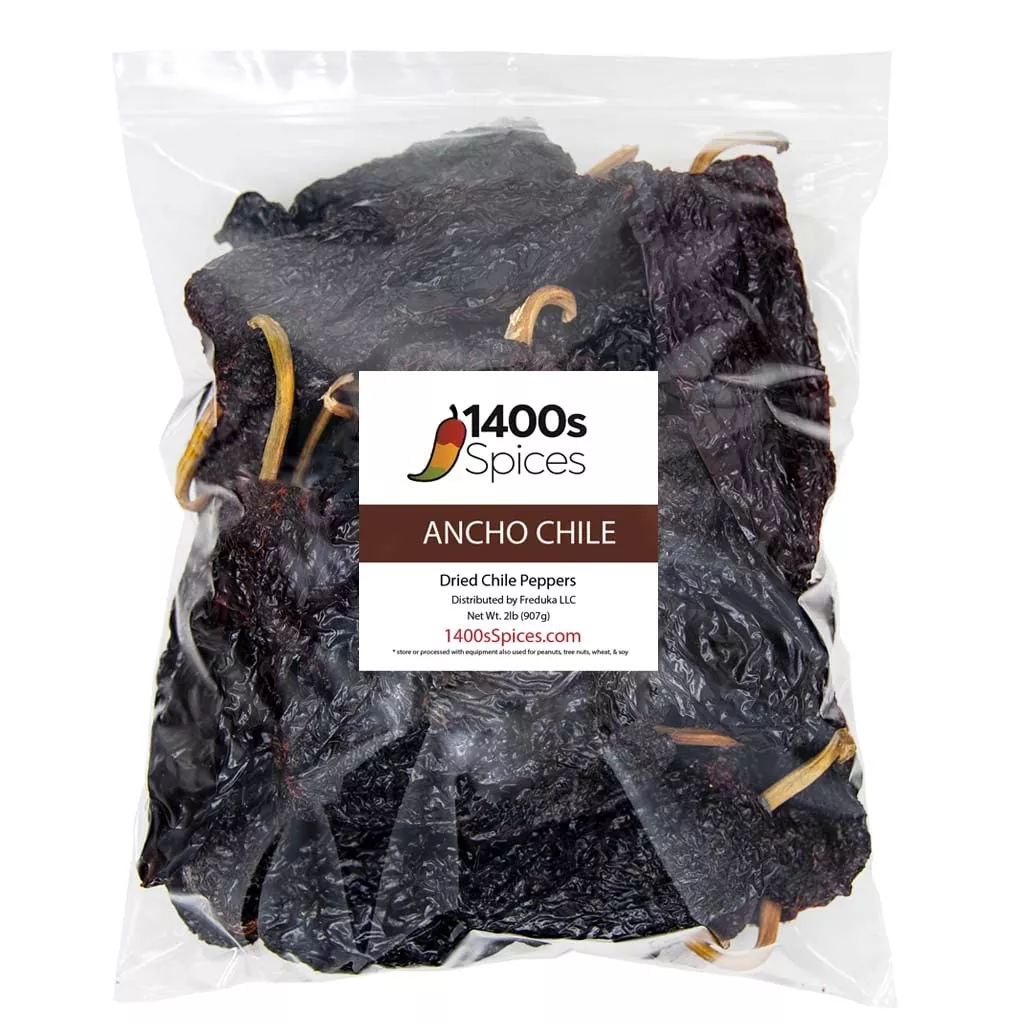 2lb-ancho-chili-dried-peppers-bulk-food-service-by-1400s-spices 2Lb Ancho Chili Dried Peppers Bulk, Food Service By 1400S Spices