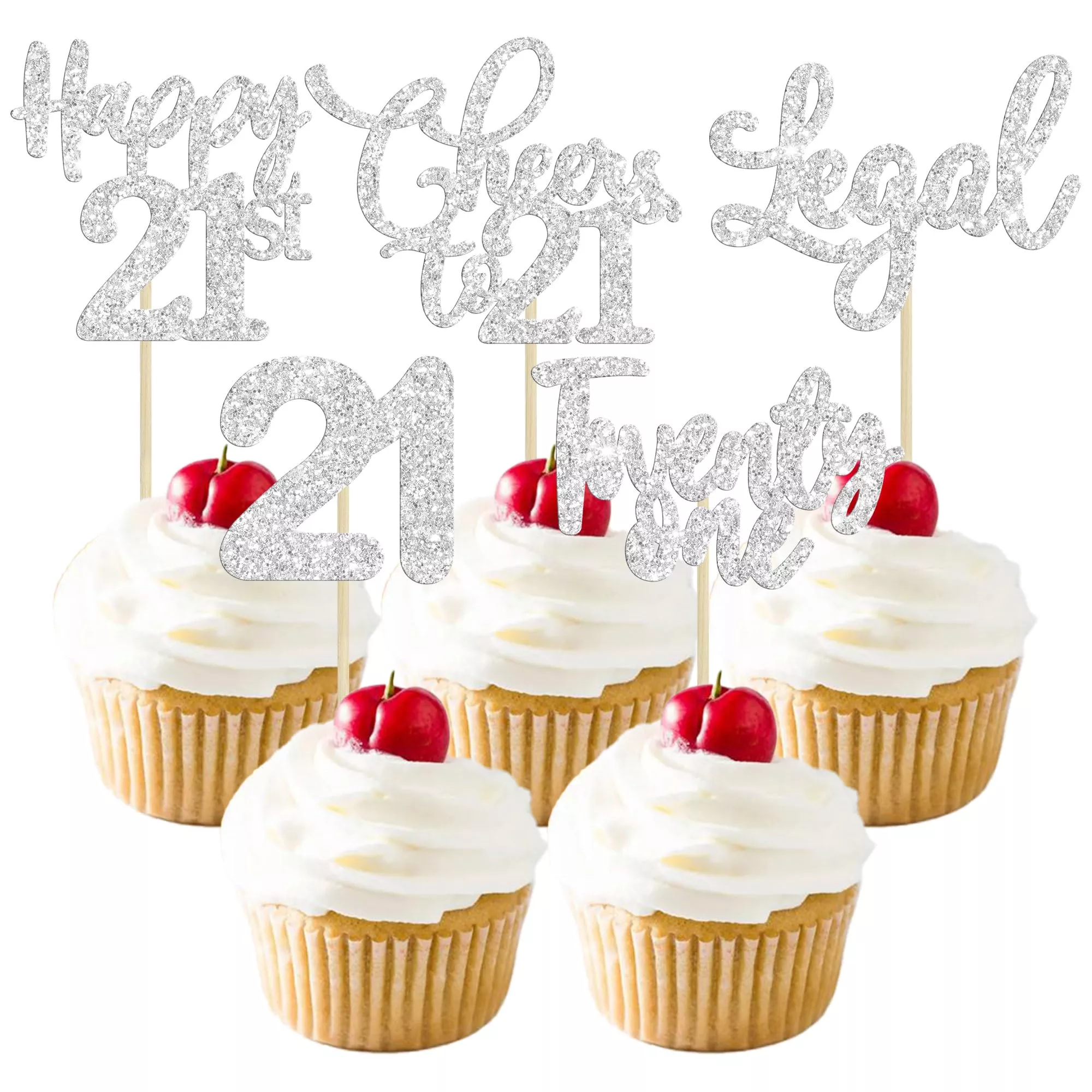 30-pack-happy-21st-birthday-cupcake-toppers-glitter-twenty-one-cheers-to-18-year 30 Pack Happy 21St Birthday Cupcake Toppers Glitter Twenty-One Cheers To 18 Years Old Birthday Cupcake Picks For Happy 21St Birt