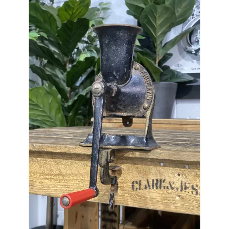 #300 1856 No. 4 Large Spong & Co Ltd Bench Mounted Hand Grinder
