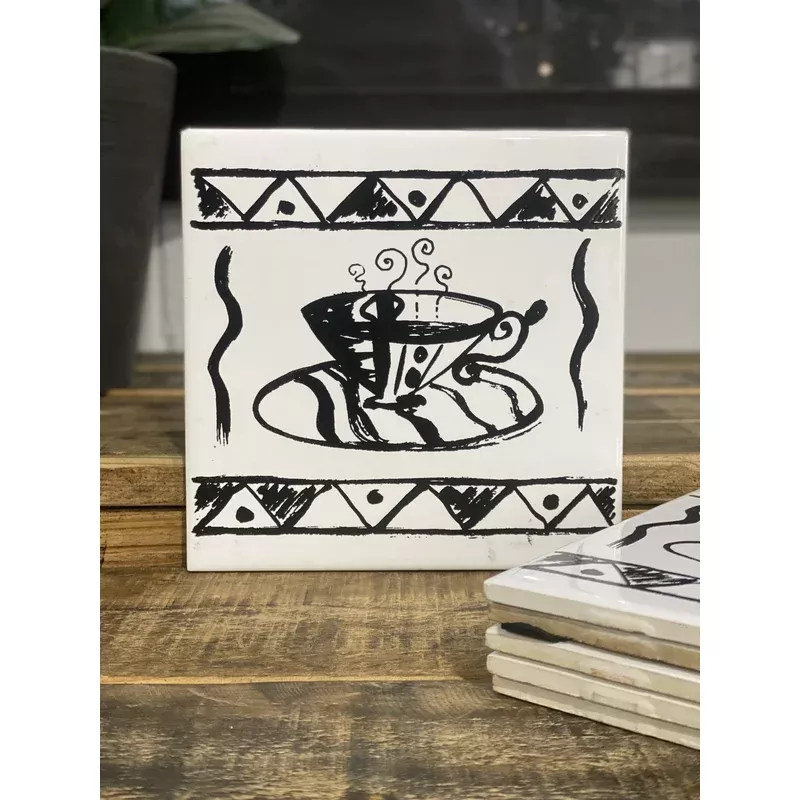 307-1980s-collectors-ceramic-coffee-tiles-x-6 #307 1980s Collectors Ceramic Coffee Tiles x 6