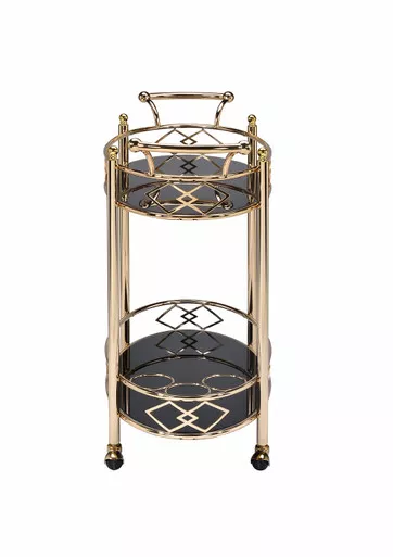 35-x-16-x-32-gold-metal-serving-cart 35" X 16" X 32" Gold Metal Serving Cart
