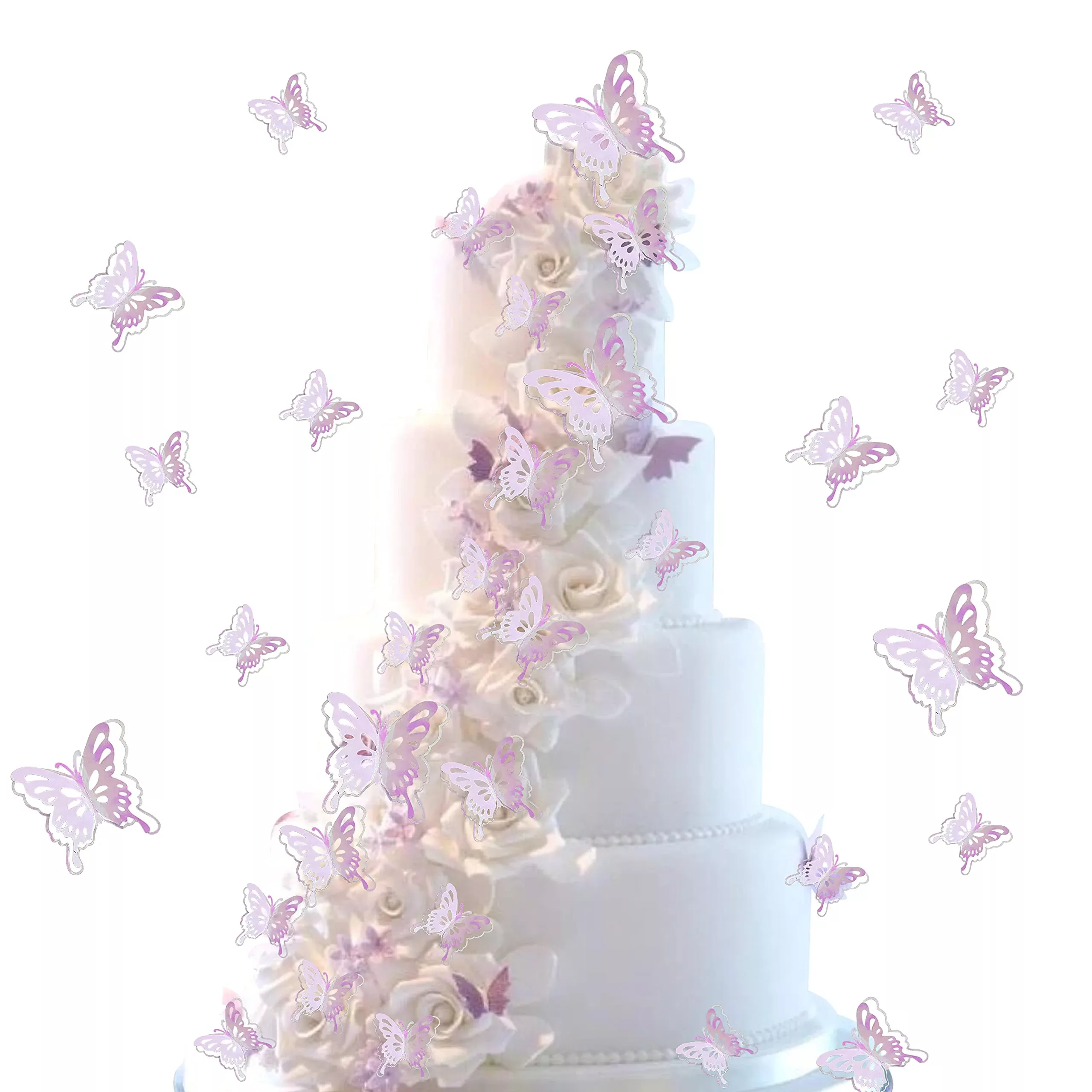 40-pcs-mixed-size-pink-butterfly-cupcake-toppers-hollow-art-3d-butterfly-cupcake 40 Pcs Mixed Size Pink Butterfly Cupcake Toppers Hollow Art 3D Butterfly Cupcake Decorations Baby Shower Wedding Anniversary Kid