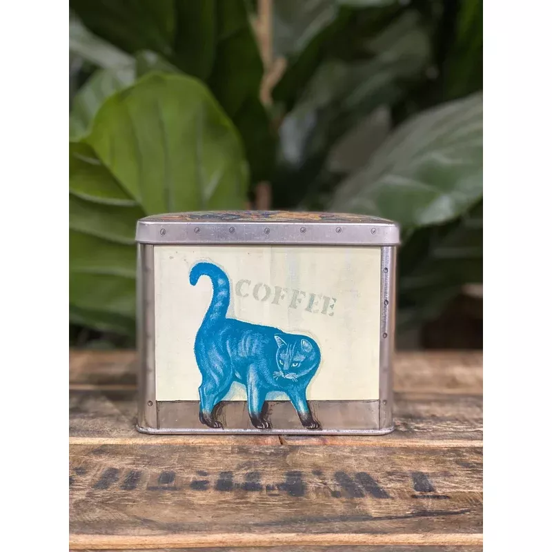 401-1920s-kenyan-pasha-coffee-tin-lid #401 1920s Kenyan Pasha Coffee Tin & Lid