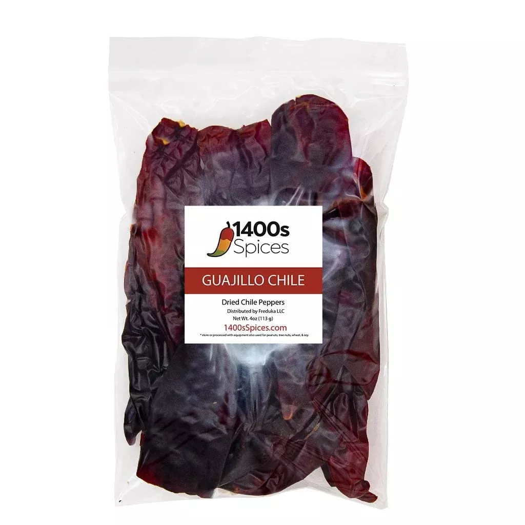 4oz-guajillo-stemless-chiles-dried-whole-chile-guajillo-descabado-seco-by-1400s- 4Oz Guajillo Stemless Chiles Dried Whole, Chile Guajillo Descabado Seco By 1400S Spices
