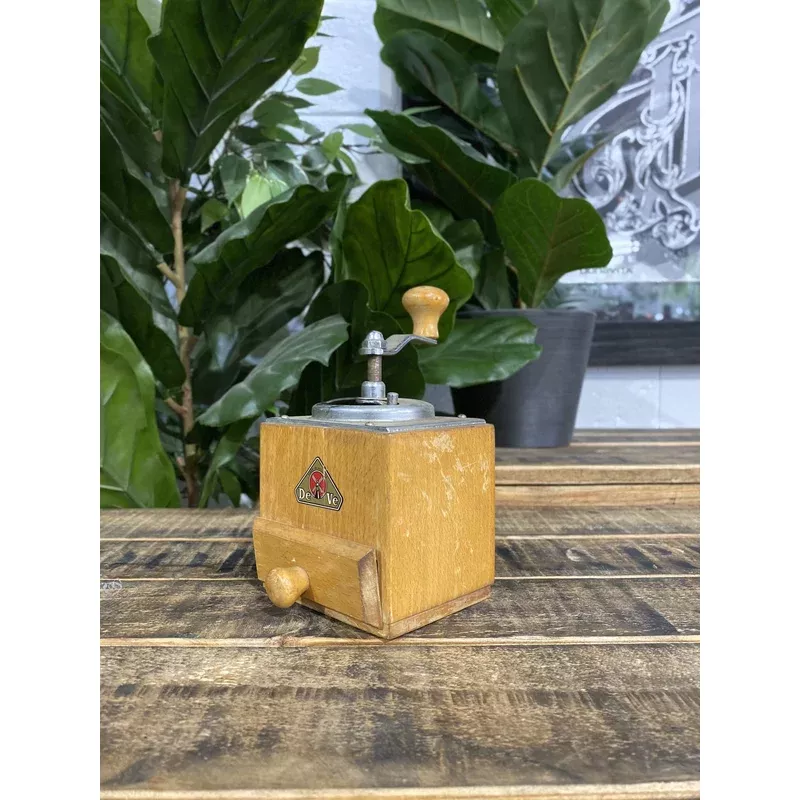 #509 1950s Trespade Wooden Square Hand Coffee Grinder