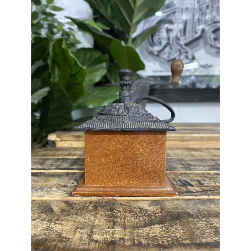 #65 Cast Iron Wooden Box Hand Coffee Grinder