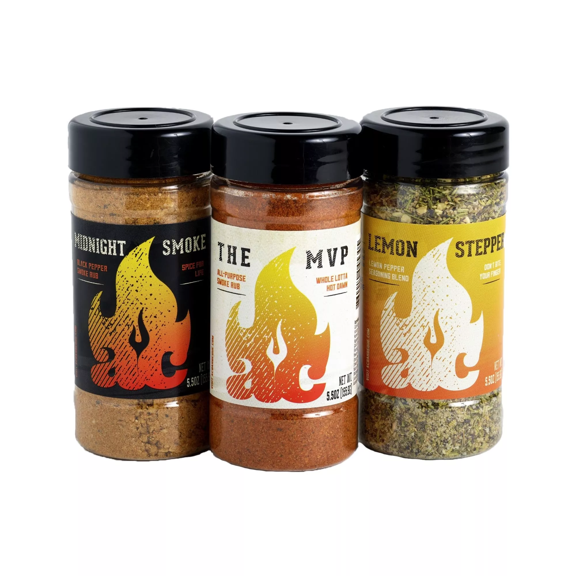 ac-barbeque-trio-seasoning-set-mvp-midnight-smoke-lemon-stepper-bbq-rubs-variety Ac Barbeque Trio Seasoning Set - The Mvp, Midnight Smoke, Lemon Stepper Bbq Rubs Variety Spice Pack For Steaks, Chicken, Pork, V