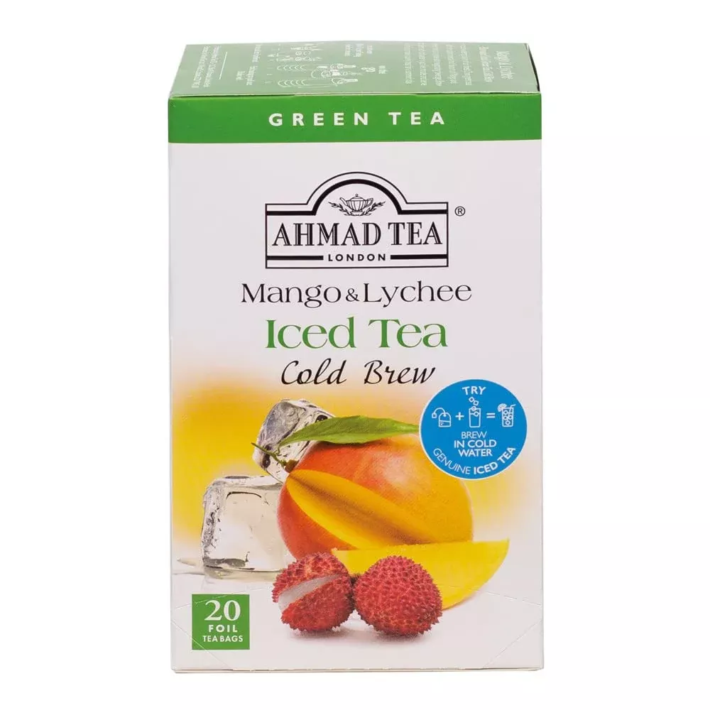 ahmad-tea-green-tea-cold-brew-mango-lychee-teabags-iced-tea-20-ct-pack-1-caffein Ahmad Tea Green Tea, Cold Brew Mango And Lychee Teabags, Iced Tea, 20 Ct (Pack Of 1) - Caffeinated And Sugar-Free