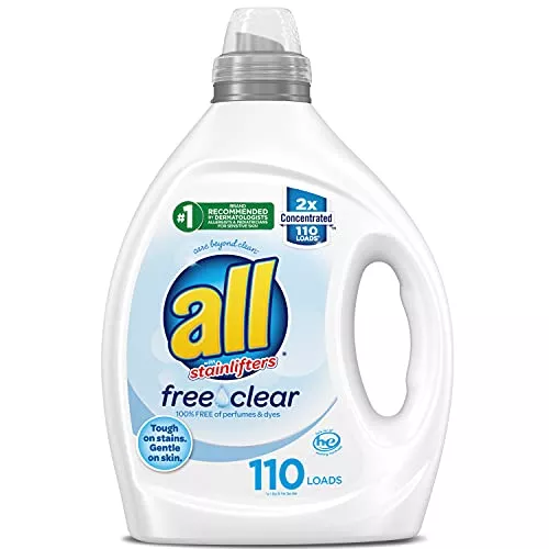 all-liquid-laundry-detergent-clear-sensitive-skin-2x-concentrated-110-loads All Liquid Laundry Detergent, Clear For Sensitive Skin, 2X Concentrated, 110 Loads