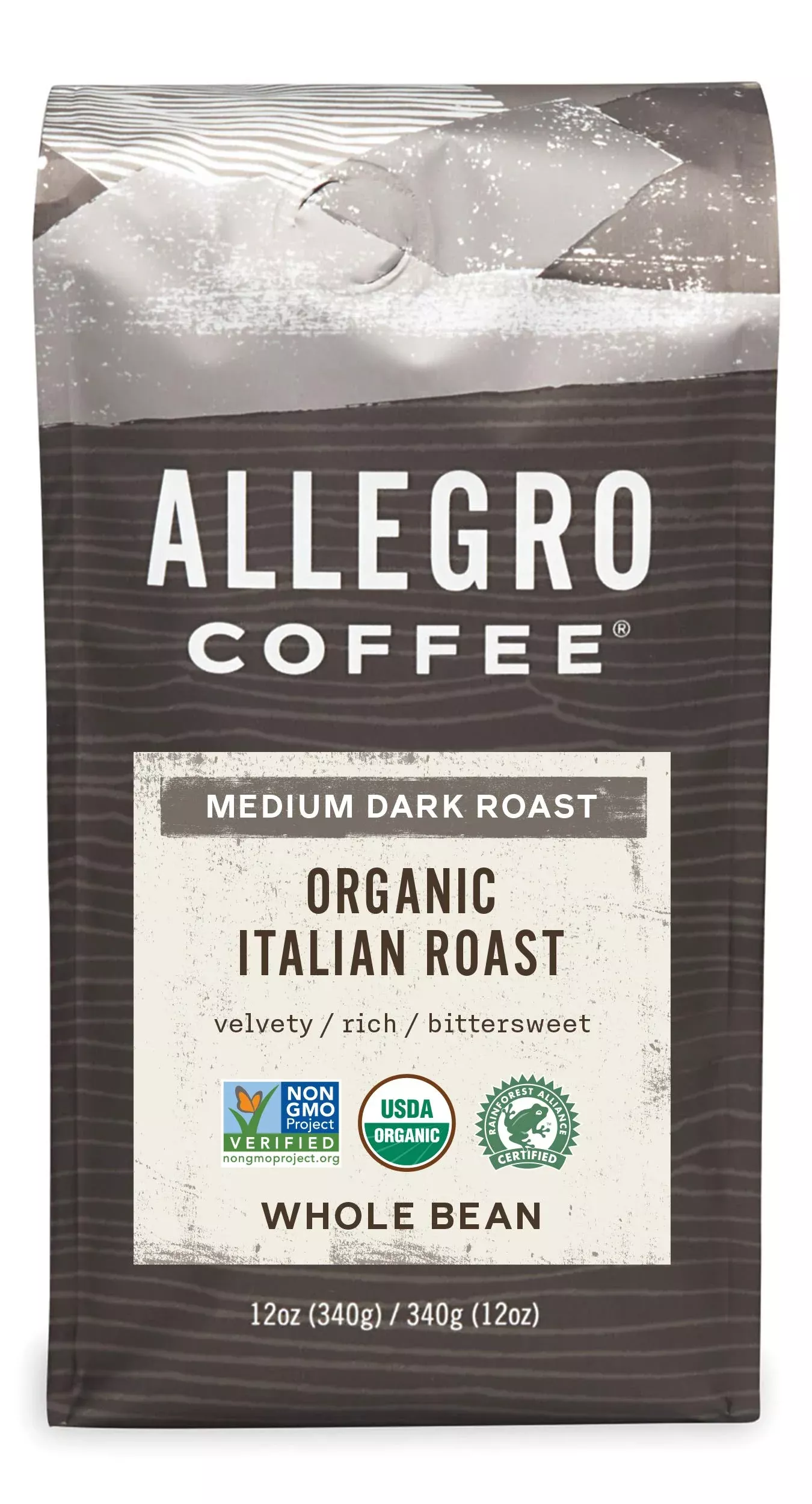 allegro-coffee-organic-italian-roast-whole-bean-12-oz Allegro Coffee, Organic, Italian Roast, Whole Bean, 12 Oz