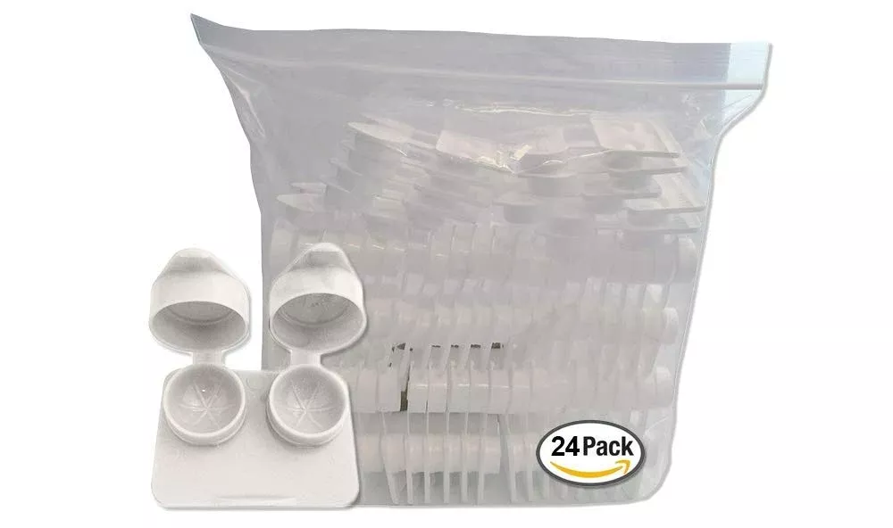 amcon-contact-lenses-cases-flat-ribbed-extra-deep-well-white-24-pack Amcon Contact Lenses Cases Flat Ribbed Extra Deep Well - White, 24 Pack