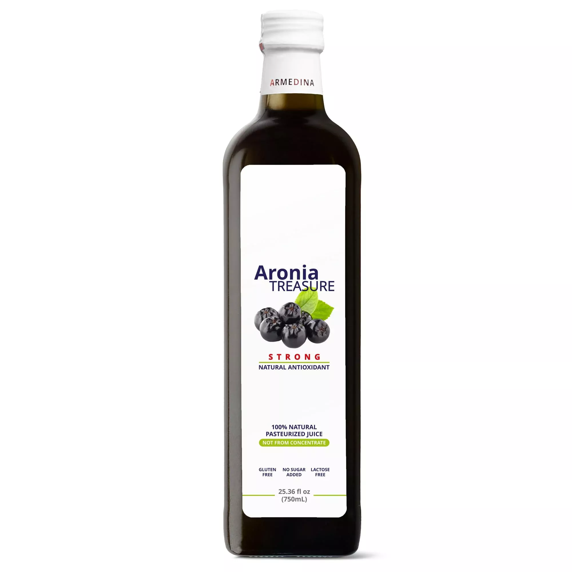 [Aronia Treasure] 100% Aronia Berry Juice: Rich In Antioxidants, Gluten-Free, Vegan, Not From Concentrate, Made From Premium Aro
