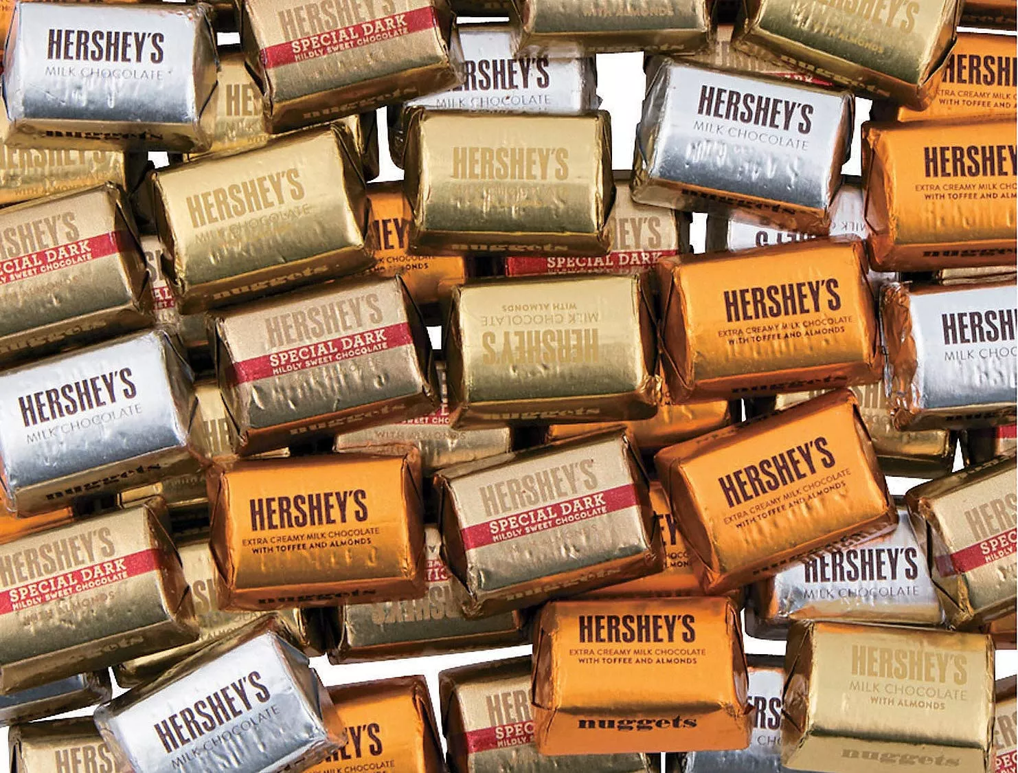 assorted-chocolate-nuggets-2-lbs-bulk-foil-wrapped-perfect-weddings-anniversarie Assorted Chocolate Nuggets, 2 Lbs., Bulk, Foil Wrapped, Perfect For Weddings, Anniversaries, Showers, Corporate Events, Candy Bowls & Buffets, Gifts & More!