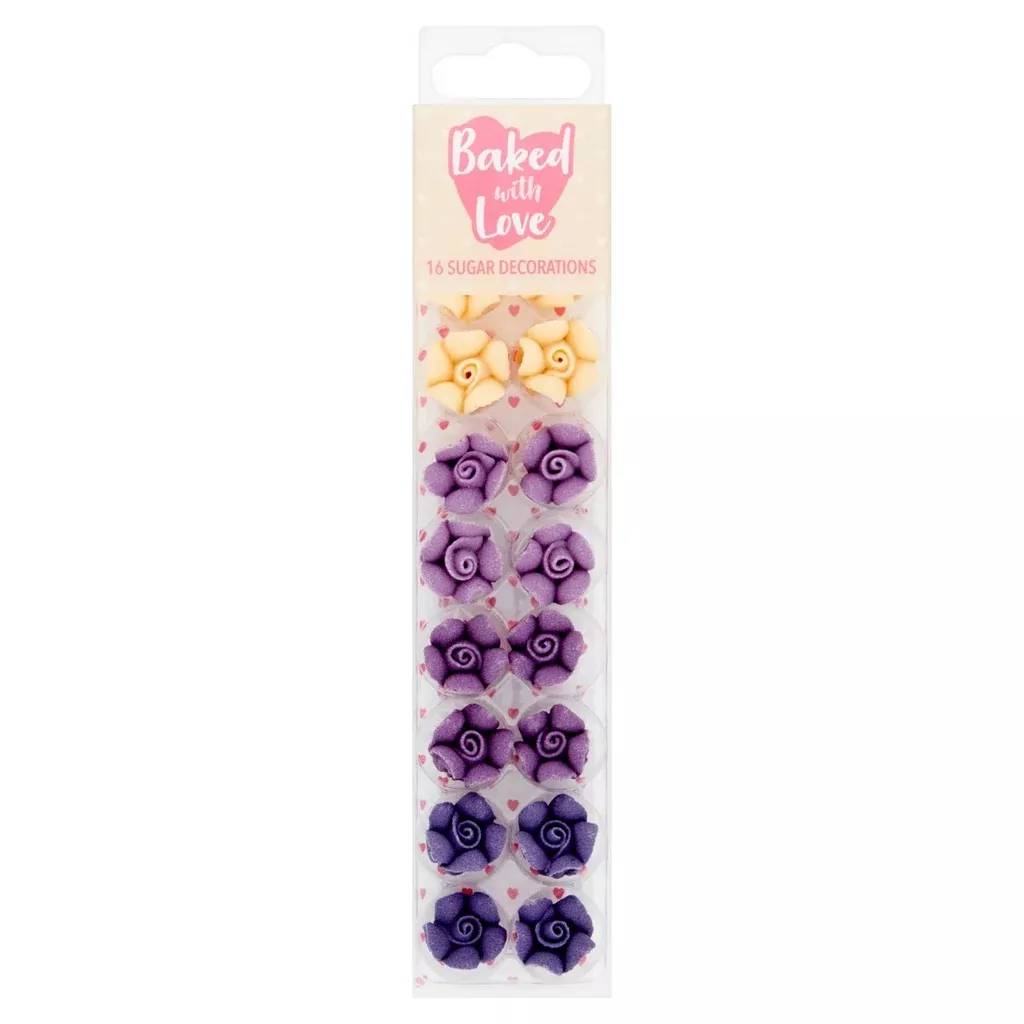 Baked With Love Edible Purple Ombre Decorations 16 per pack