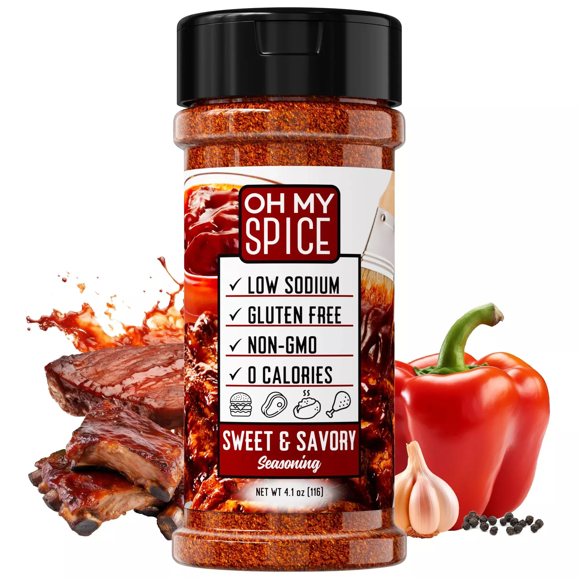 bbq-rub-seasoning-gluten-free-sweet-savory-blend-chicken-steak-pork-bbq-sauce-po Bbq Rub Seasoning - Gluten Free Sweet & Savory Blend For Chicken, Steak & Pork. Bbq Sauce Powder With Paprika, Chili, Garlic, Se