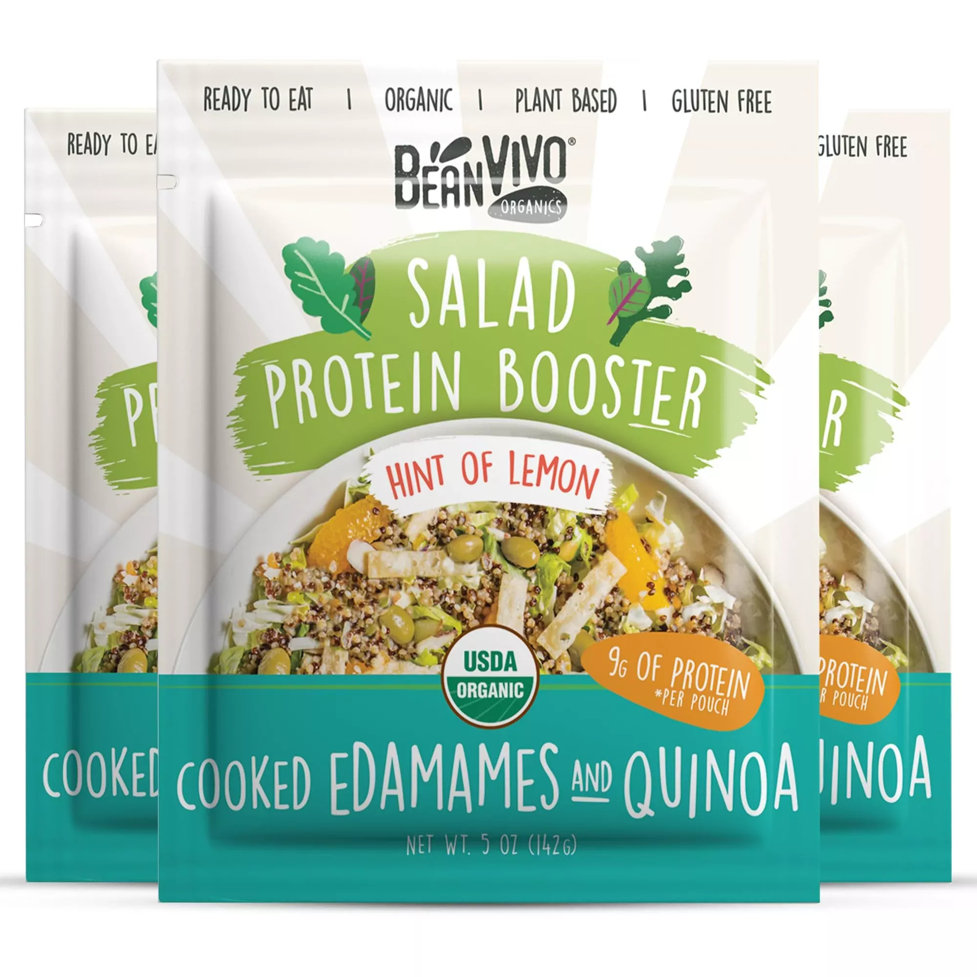 beanvivo-3-pack-salad-protein-booster-organic-cooked-edamame-quinoa-hint-lemon-d Beanvivo 3-Pack Salad Protein Booster - Organic Cooked Edamame & Quinoa Hint Of Lemon Delivering A Burst Of Taste And 9G Of Prot