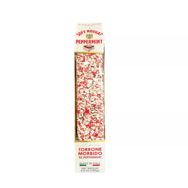 [Best Before: 07/29/26] Borgo de' Medici Soft Nougat Torrone With Peppermint, 3.5 oz