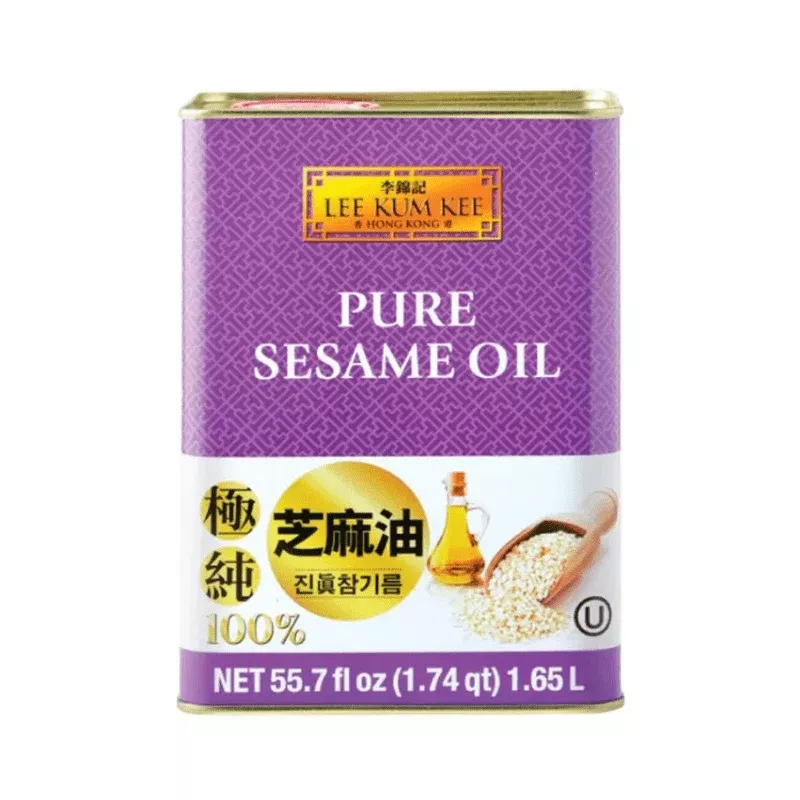 [Best Before: 10/13/2026] Lee Kum Kee 100% Pure Sesame Oil in Tin, 1.65 L
