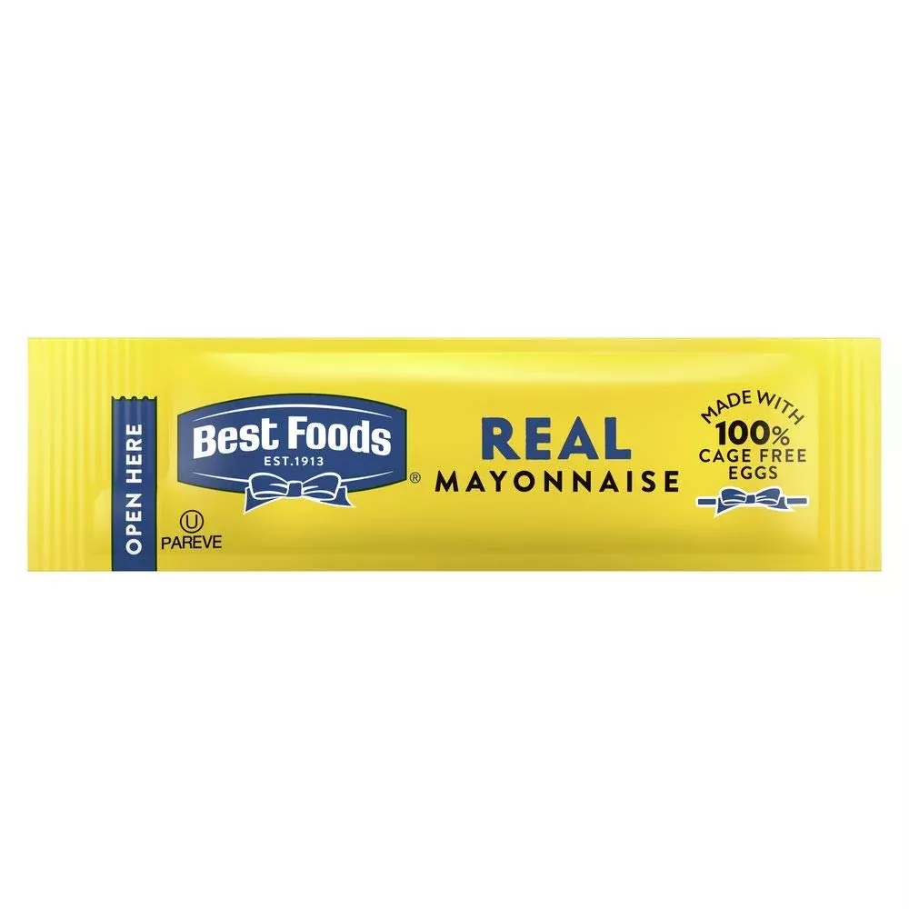 best-foods-real-mayonnaise-stick-packets-easy-open-condiment-sandwiches-salads-m Best Foods Real Mayonnaise Stick Packets Easy Open, Condiment For Sandwiches, Salads, Mayo Made With 100% Cage Free Eggs, Gluten