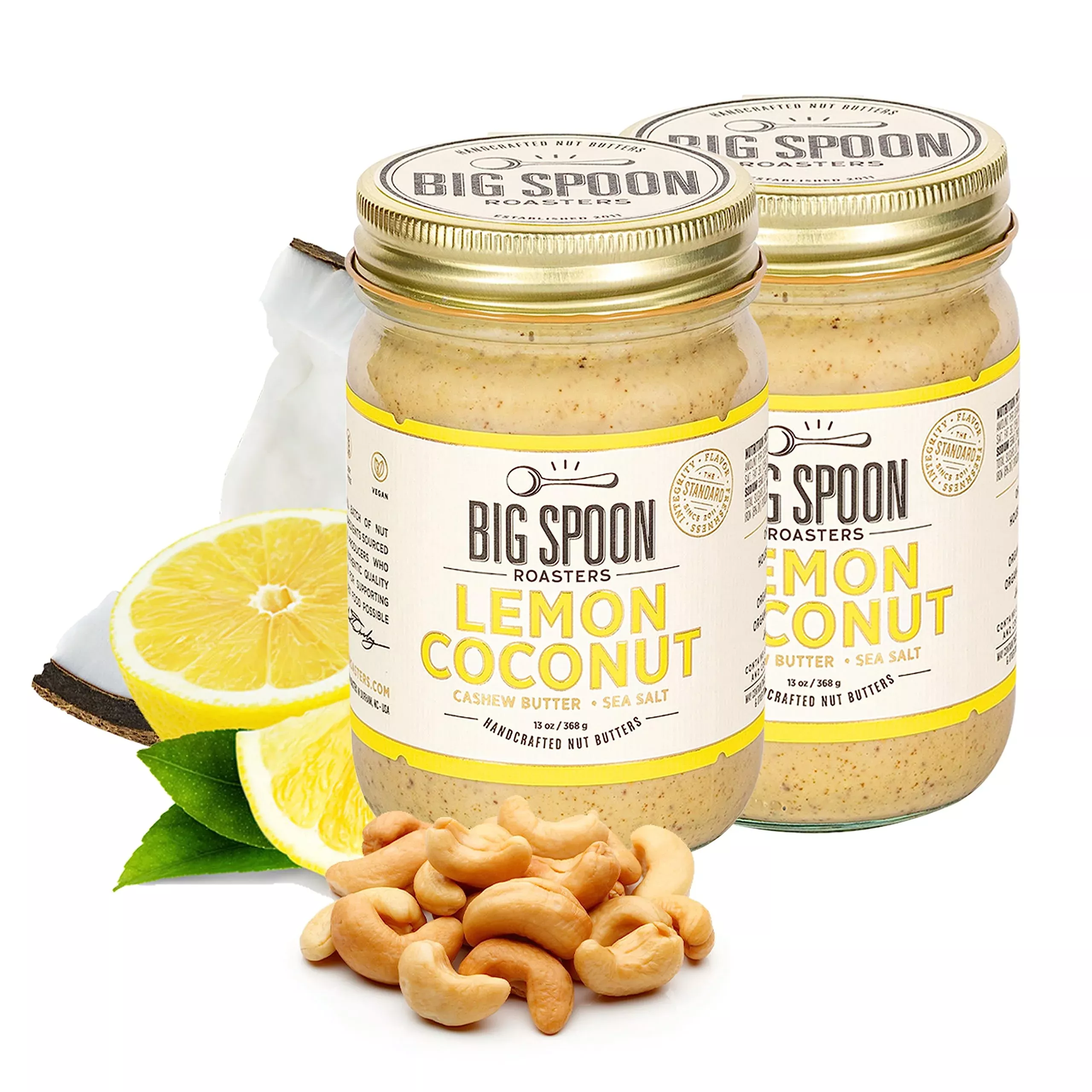 big-spoon-roasters-lemon-cashew-butter-with-sea-salt-keto-friendly-fair-trade-ca Big Spoon Roasters Lemon Cashew Butter With Sea Salt - Keto Friendly, Fair Trade Cashews - Low Sugar & Palm Oil Free - Natural I