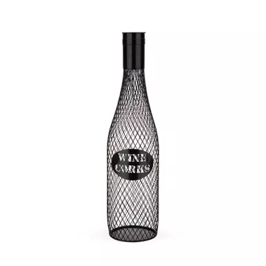 black-wine-bottle-cork-holder-by-twine Black Wine Bottle Cork Holder by Twine