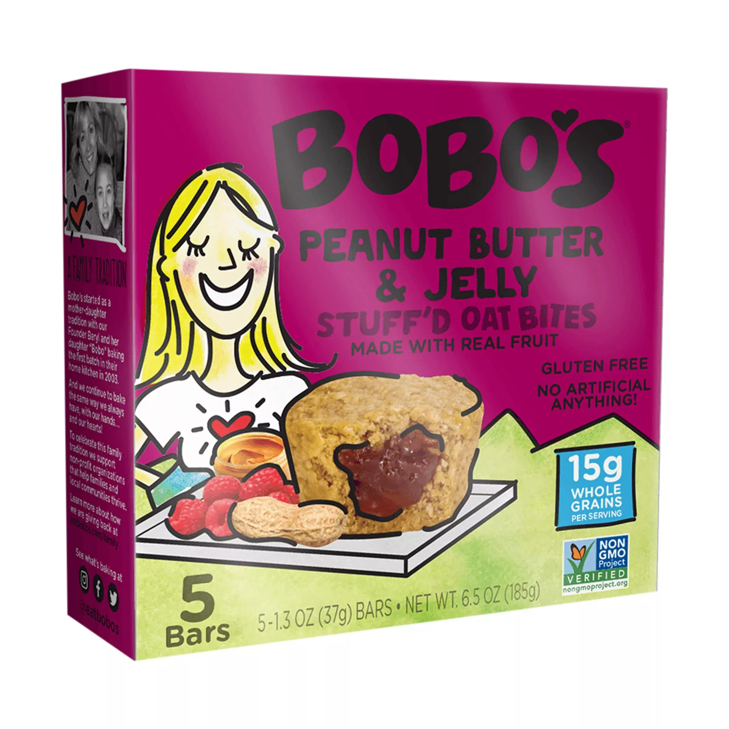 bobo-s-oat-bites-peanut-butter-jelly-stuffed-1-3-ounce-5-count-box Bobo'S Oat Bites, Peanut Butter & Jelly Stuffed, 1.3 Ounce (5 Count Box)