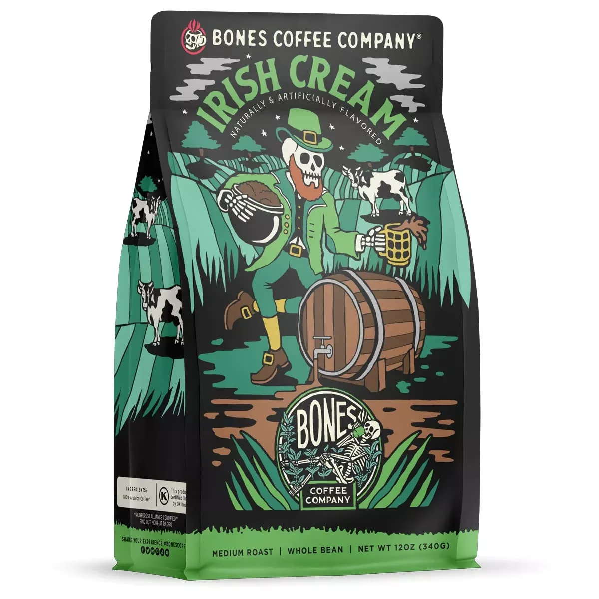 bones-coffee-company-irish-cream-creamy-flavored-whole-coffee-beans-nutty-flavor Bones Coffee Company Irish Cream Creamy Flavored Whole Coffee Beans Nutty Flavor
