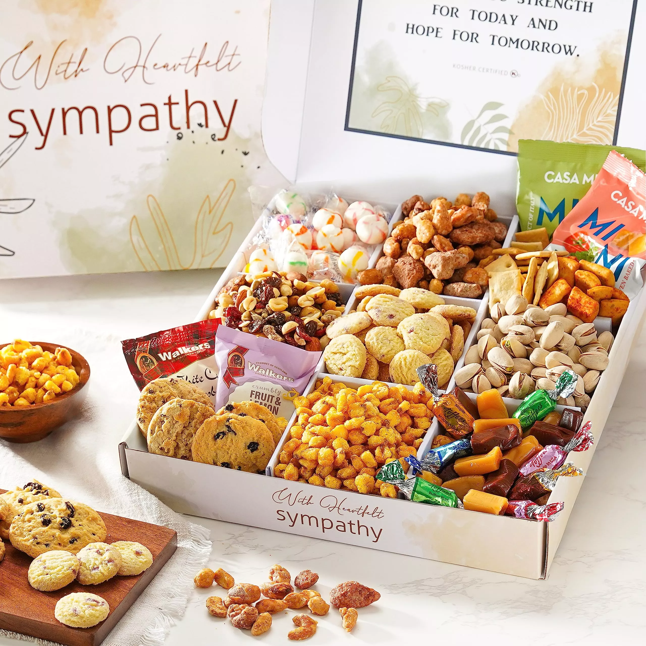 broadway-basketeers-sympathy-gift-baskets-snack-sweets-chocolates-gifts-condolen Broadway Basketeers Sympathy Gift Baskets Snack& Sweets Chocolates Gifts For Condolences Bereavement For Loss Of Loved One, Kosher Shiva Sorry For Your Loss Sympathy Basket