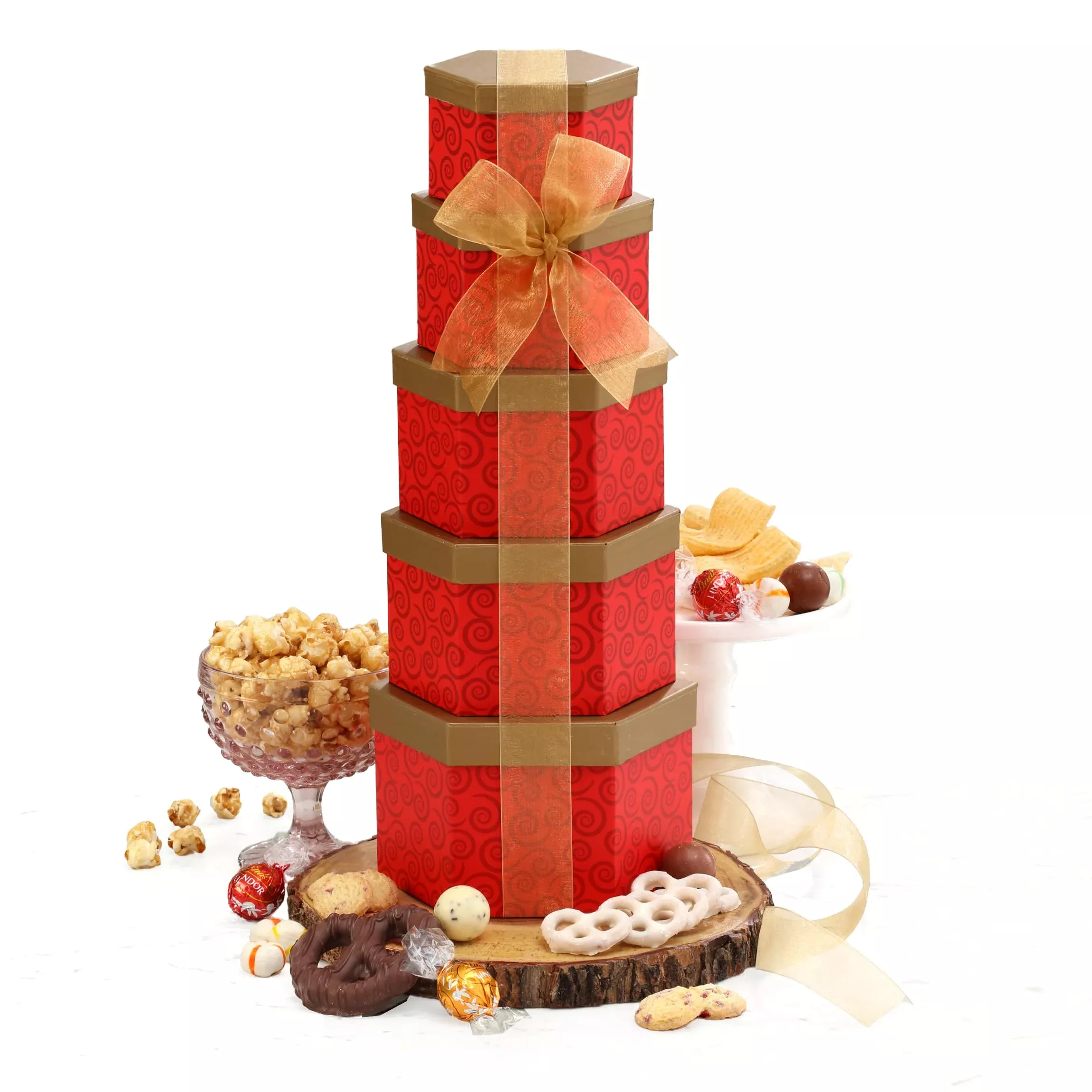 broadway-basketeers-valentines-day-chocolate-sweets-ruby-red-gift-basket-holiday Broadway Basketeers Valentines Day Chocolate And Sweets Ruby Red Gift Basket Holiday Tower, Anniversary, Birthday, Thinking Of You For Women, Mom, Step-Mother, Wife, Girlfriend, Her Or Him