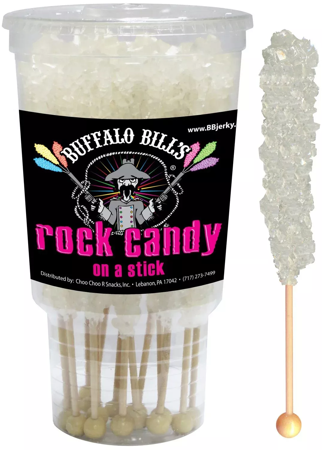 buffalo-bills-natural-white-rock-candy-on-stick-12-ct-cup-white-rock-candy-cryst Buffalo Bills Natural (White) Rock Candy On A Stick (12-Ct Cup White Rock Candy Crystal Sticks)