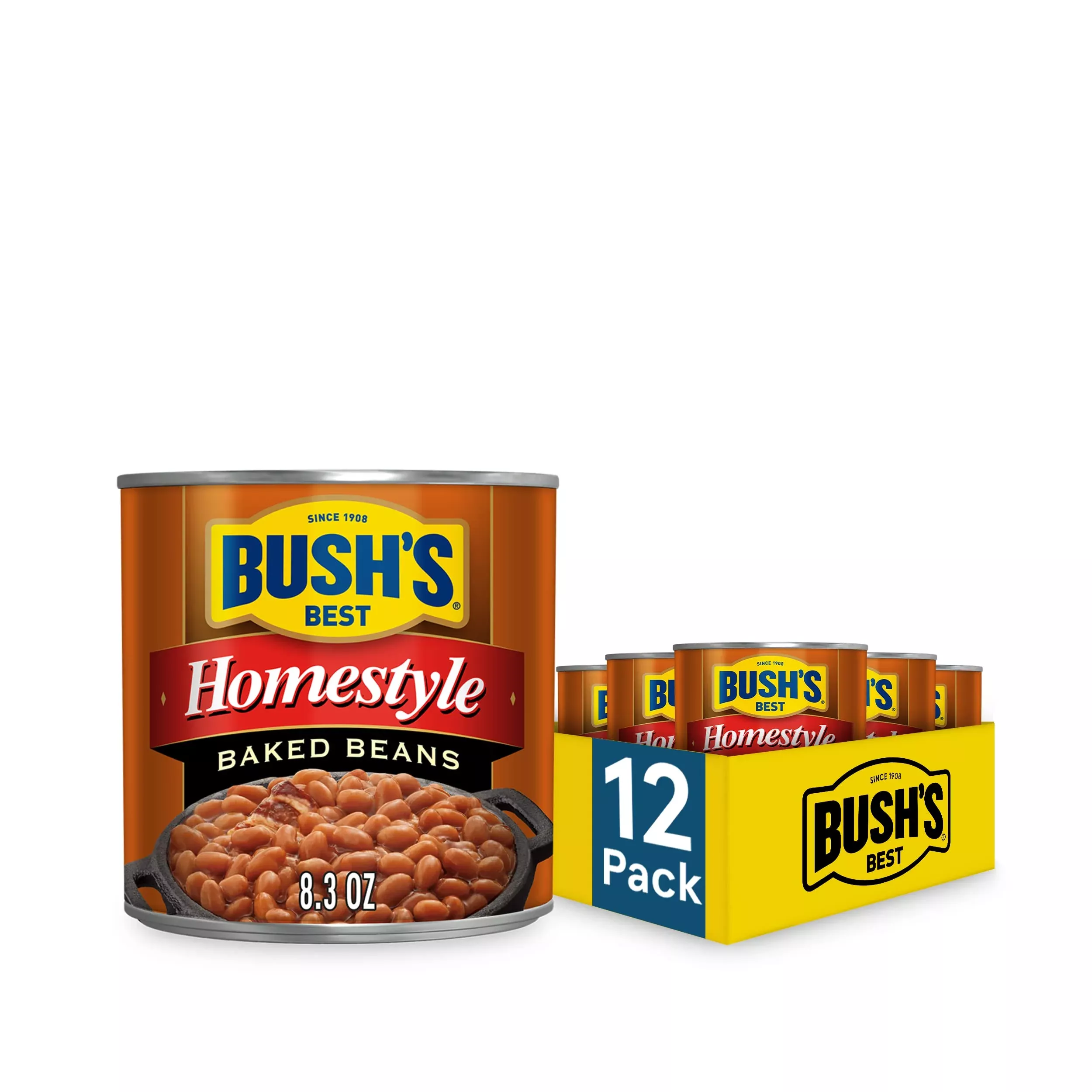 bush-s-best-8-3-oz-canned-homestyle-baked-beans-source-plant-based-protein-fiber Bush'S Best 8.3 Oz Canned Homestyle Baked Beans, Source Of Plant Based Protein And Fiber, Low Fat, Gluten Free, (Pack Of 12)