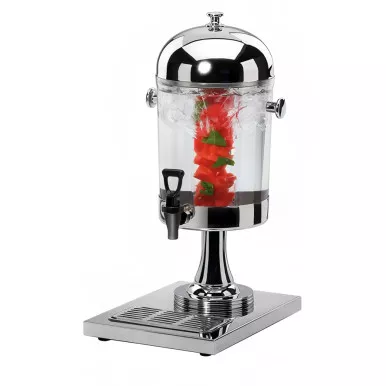 cal-mil-2-gal-beverage-dispenser-compact-w-ice-tube-stainless-base Cal-Mil 2 gal Beverage Dispenser Compact w/ Ice Tube - Stainless Base
