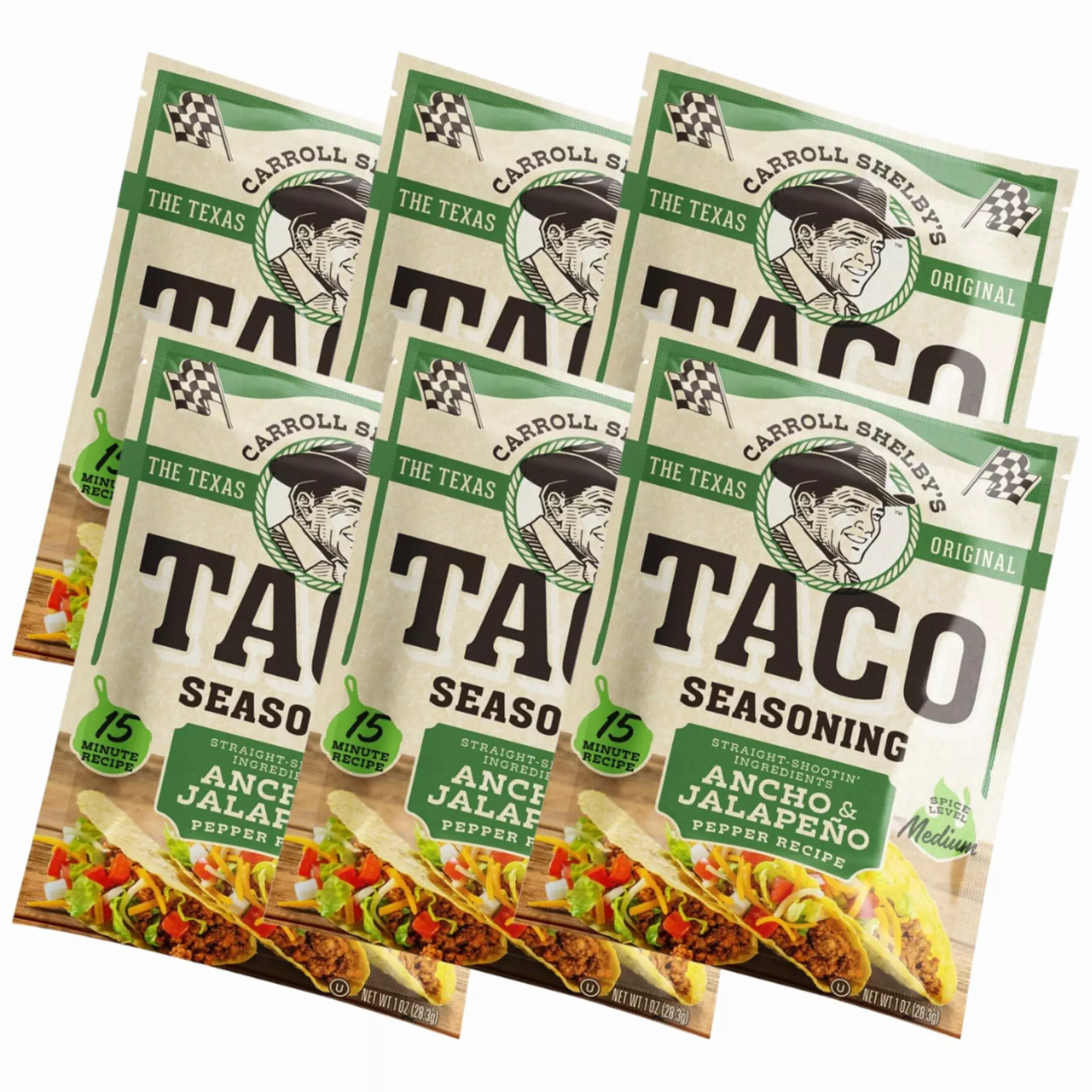 carroll-shelby-s-original-texas-brand-ancho-jalapeo-taco-seasoning-bold-blend-me Carroll Shelby'S Original Texas Brand Ancho & Jalapeo Taco Seasoning - Bold Blend Of Medium Heat And Flavor For Tacos And Meats
