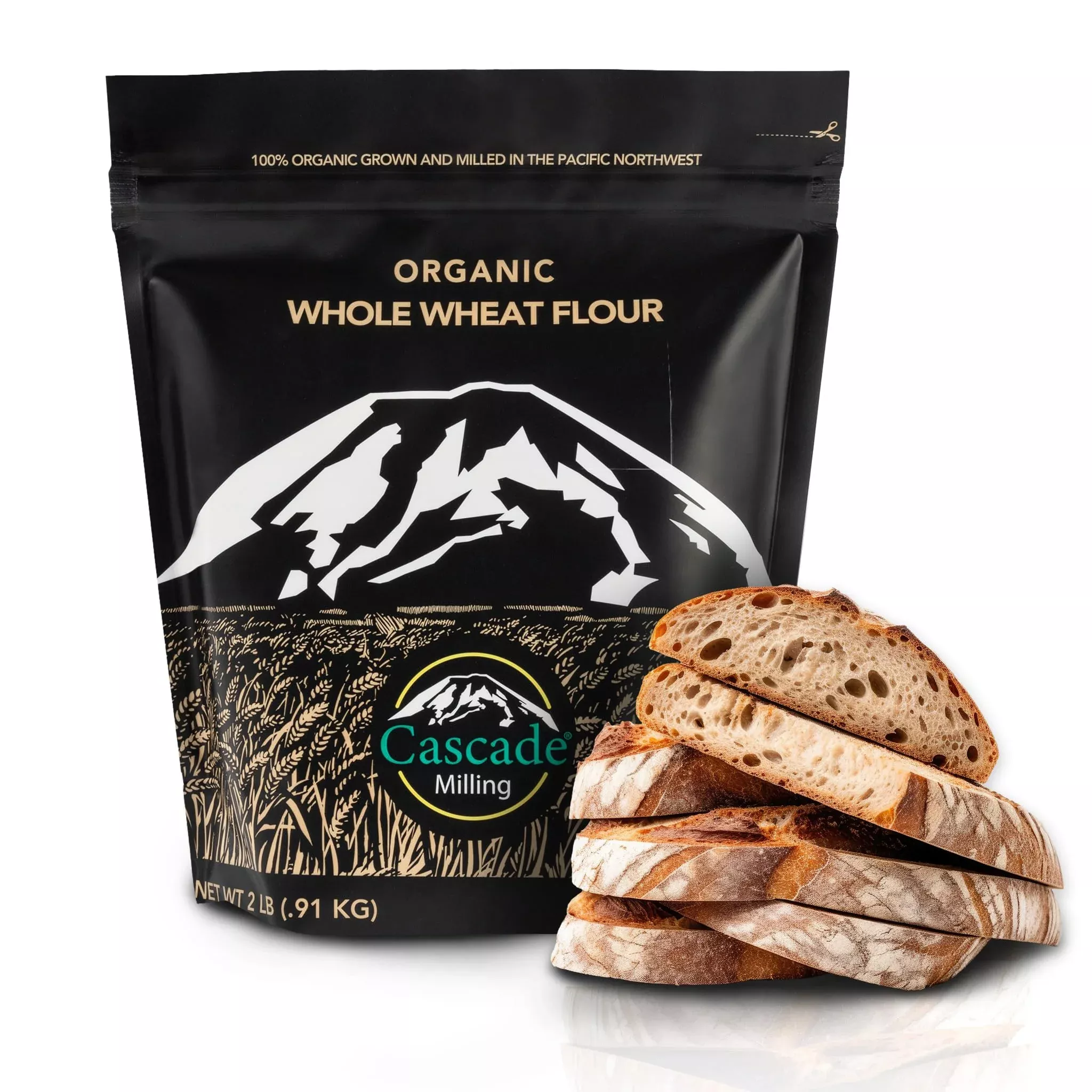 cascade-milling-organic-whole-wheat-flour-high-protein-flour-baking-bread-buns-b Cascade Milling Organic Whole Wheat Flour. High Protein Flour For Baking Bread, Buns, Bagels, Flatbread And More. Preservative F