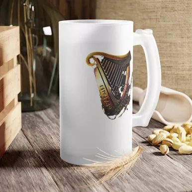 Chill-Out Stout: Frosted Guinness Glass Mug 16oz/473ml - Cheers in Style!