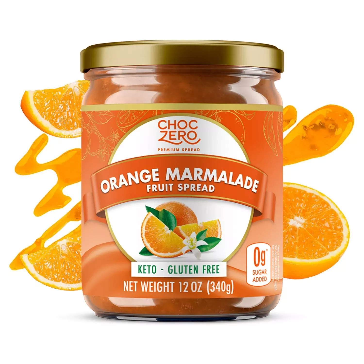choczero-sugar-free-orange-marmalade-sweet-keto-jam-spread-with-oranges-no-added Choczero Sugar Free Orange Marmalade - Sweet Keto Jam Spread With Oranges - No Added Sugars (1 Jar, 12Oz)