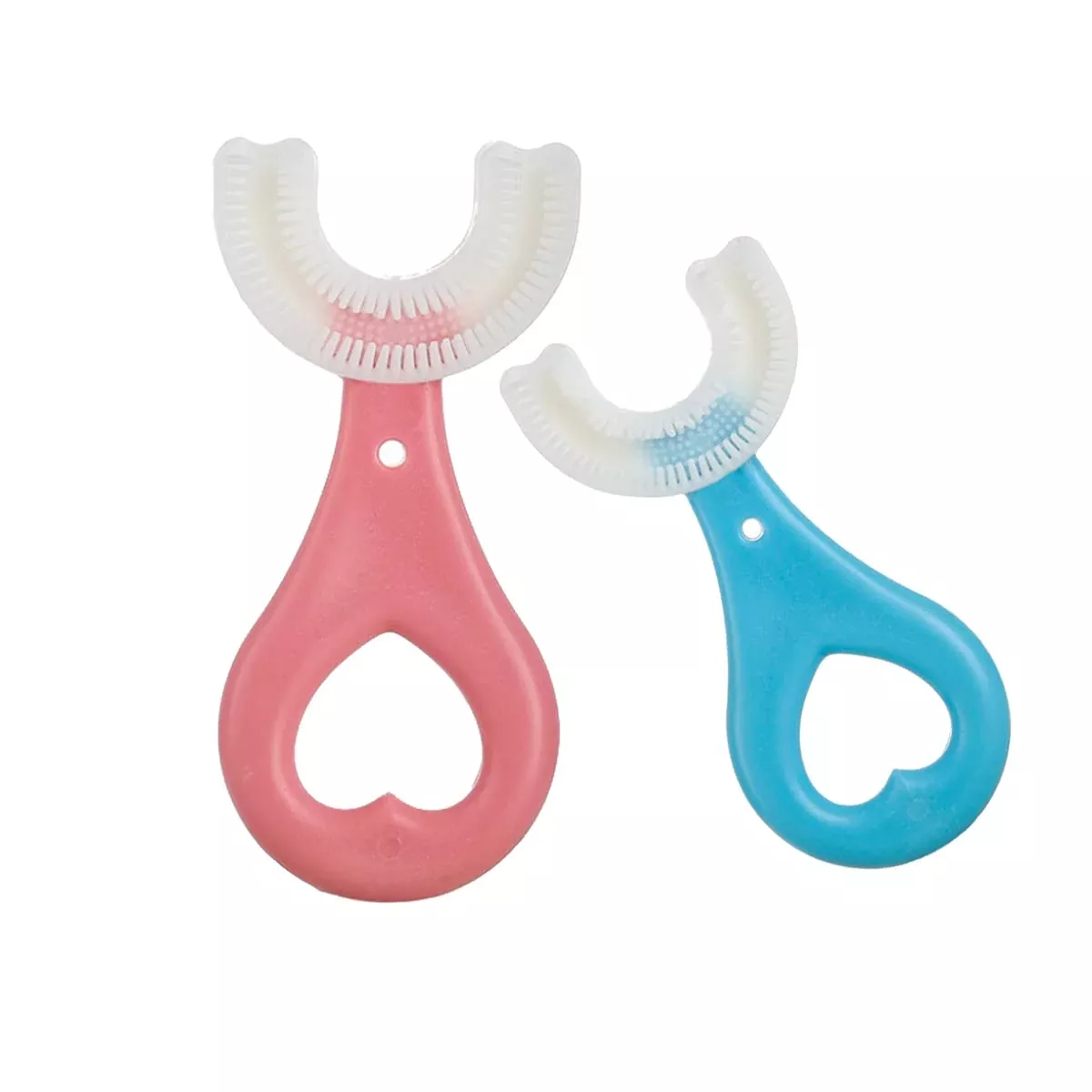 claiol-2-pcs-u-shaped-kids-toothbrush-premium-soft-manual-training-toothbrush-ki Claiol 2 Pcs U-Shaped Kids Toothbrush, Premium Soft Manual Training Toothbrush For Kids 2-6 Years Old. (Blue+Pink)