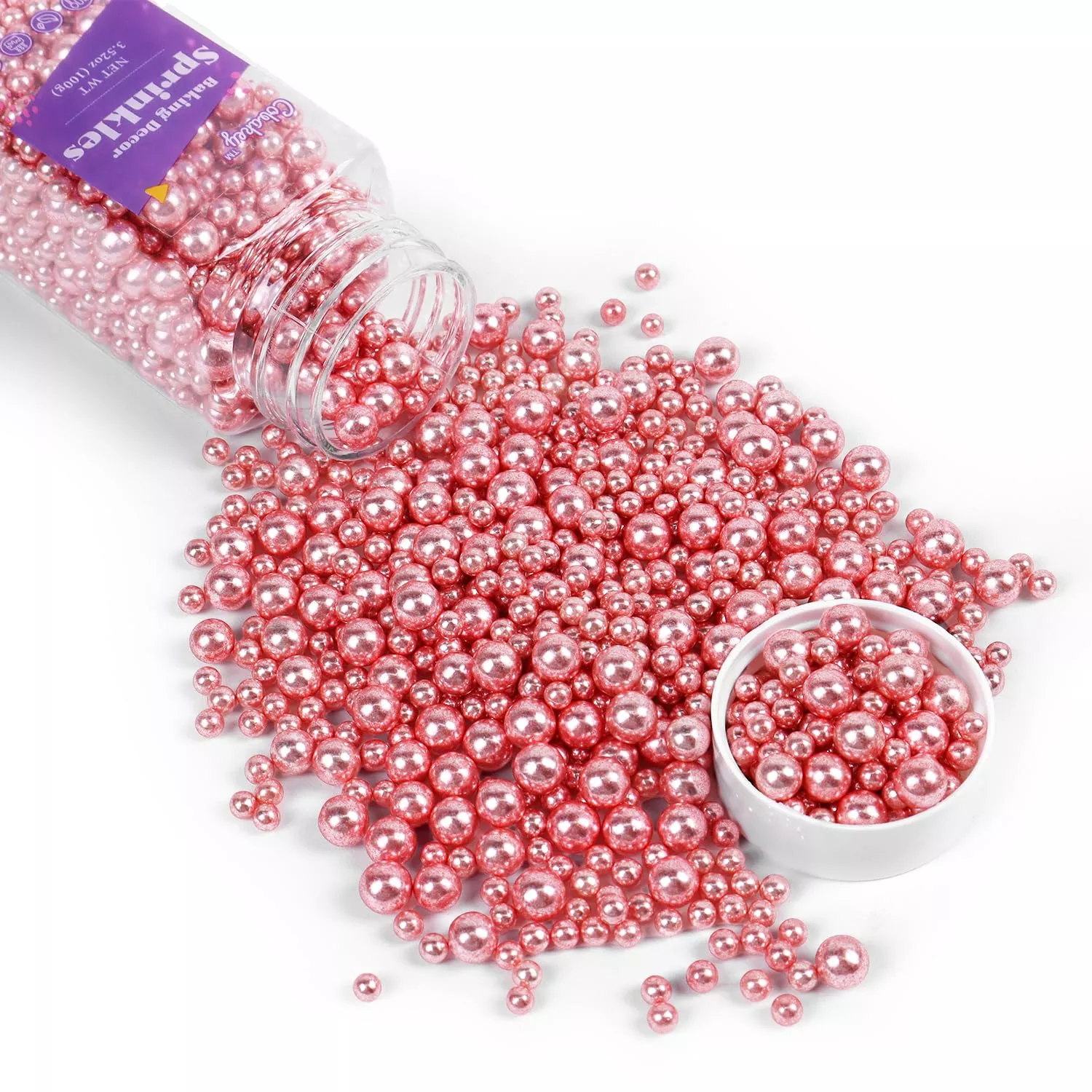 cobakey-rose-gold-sprinkles-cake-decorations-3-52-ounce-rose-gold-metallic-pearl Cobakey Rose Gold Sprinkles For Cake Decorations 3.52 Ounce Rose Gold Metallic Pearl Sprinkles For Cupcake Toppers Wedding Party